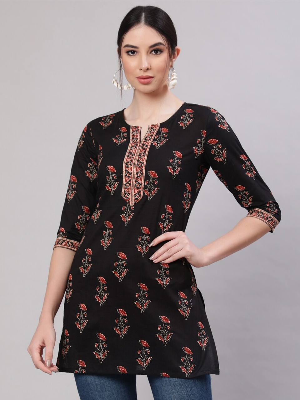 Classy & On-Trendy Cotton Printed Tops for Regular Office Wear