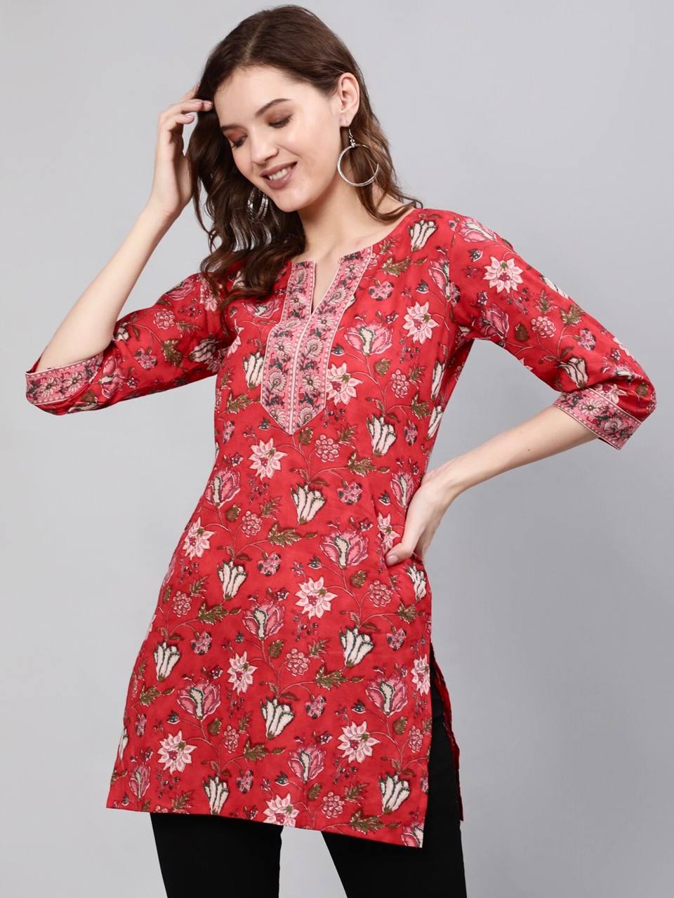 Classy & On-Trendy Cotton Printed Tops for Regular Office Wear