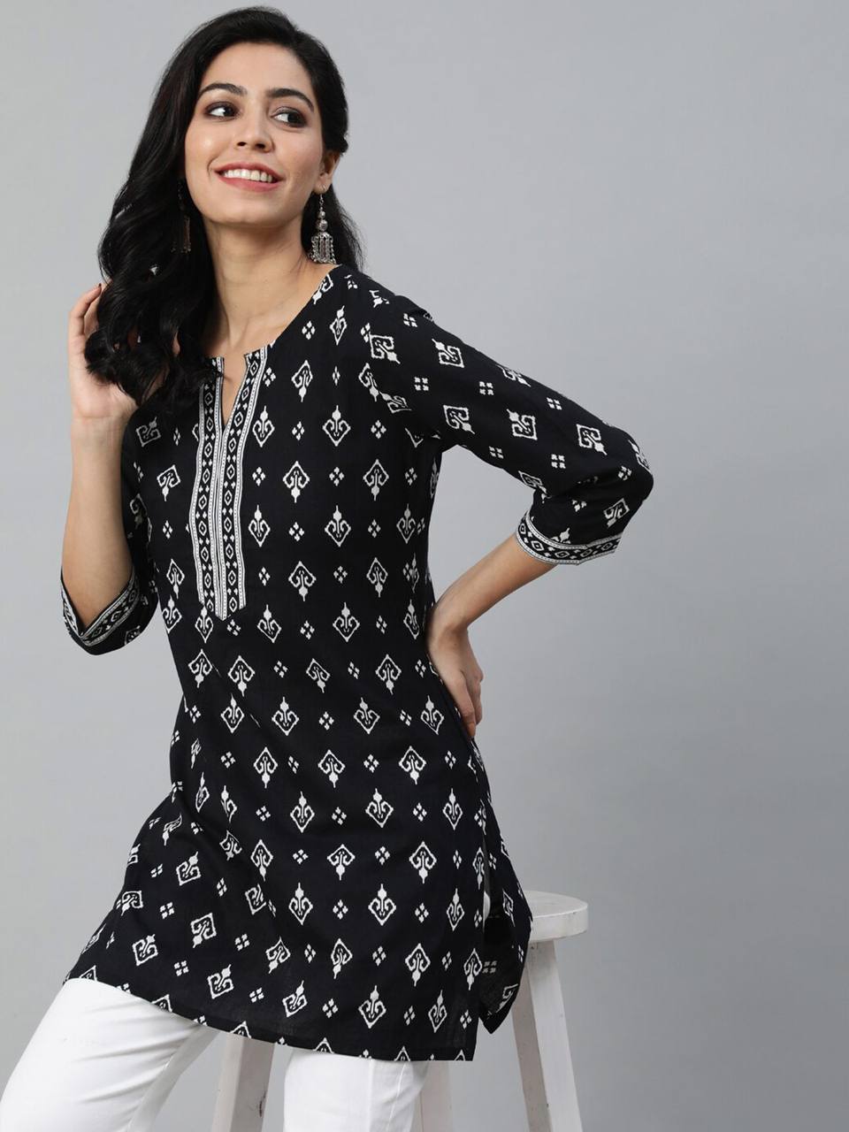 Classy & On-Trendy Cotton Printed Tops for Regular Office Wear