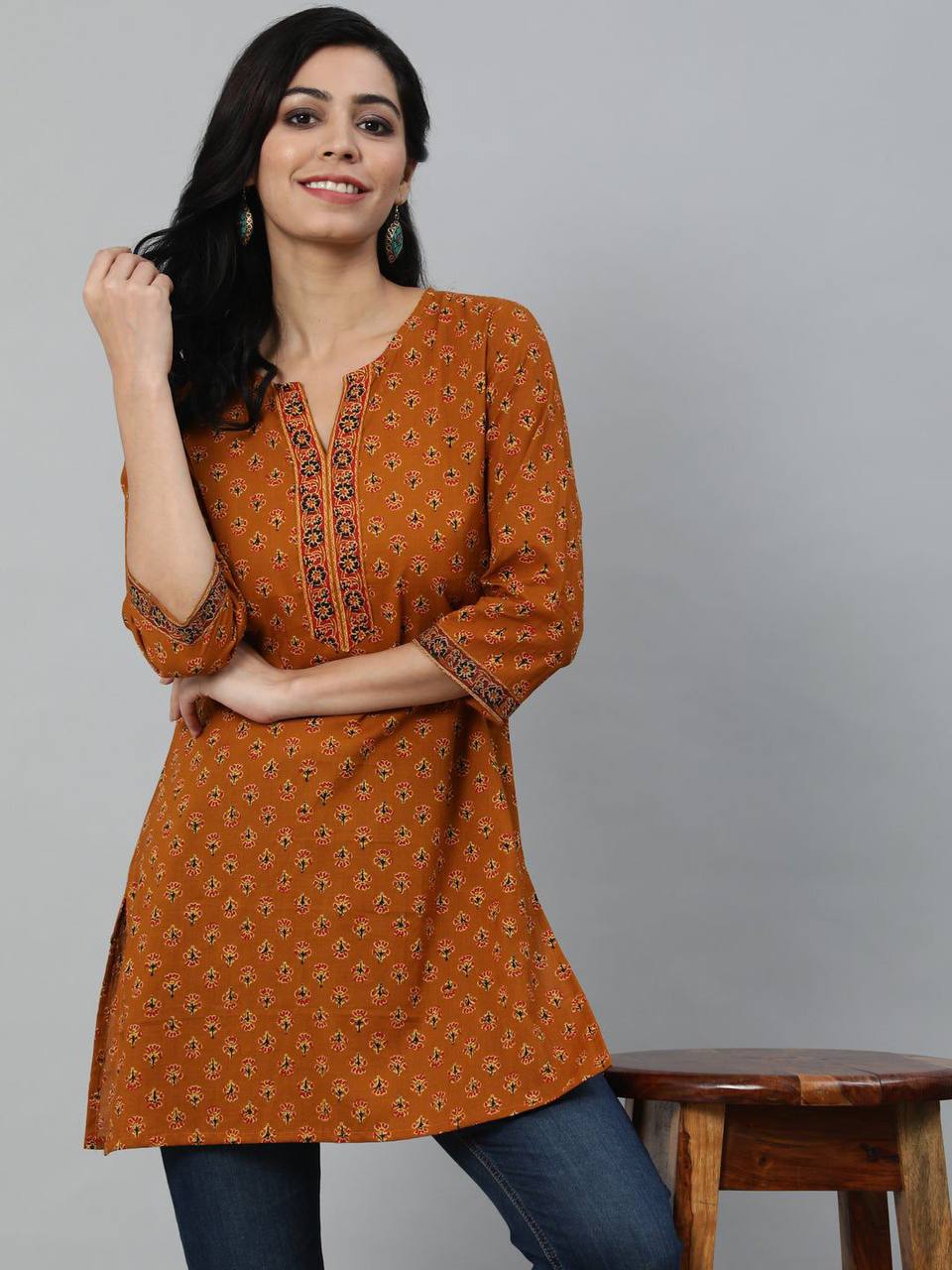 Classy & On-Trendy Cotton Printed Tops for Regular Office Wear