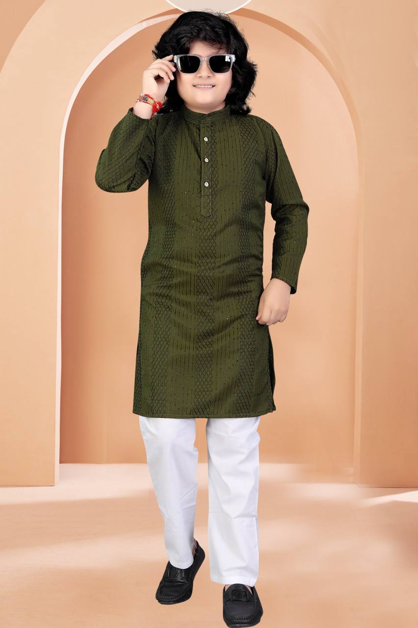 Venmer Kids Stylish Kurta with Pyjama
