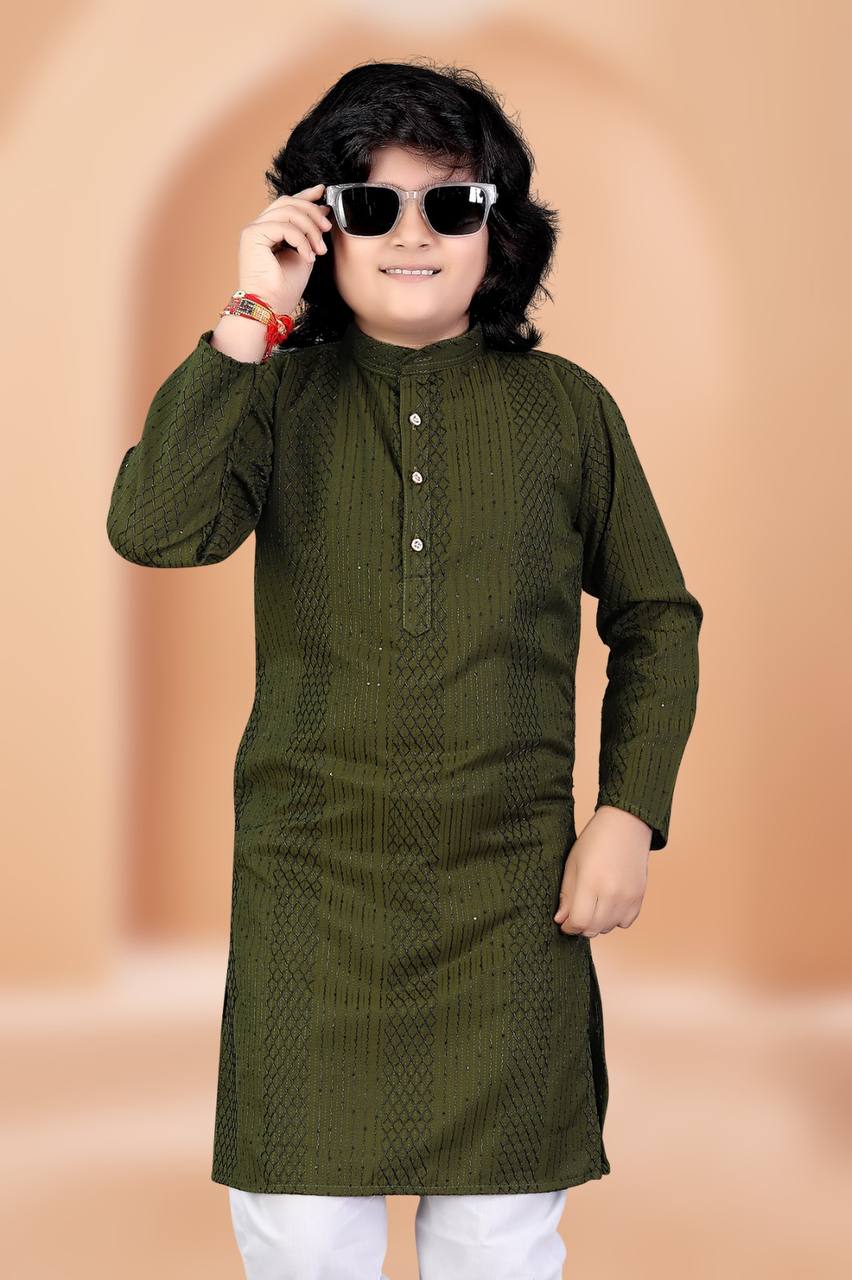 Venmer Kids Stylish Kurta with Pyjama