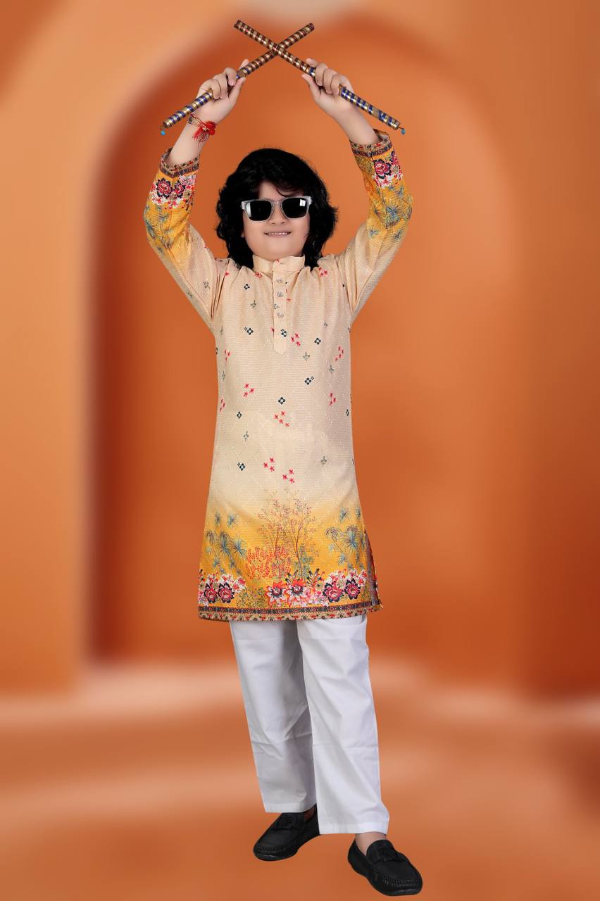 Ethnic Wear for Boys – Venmer Cotton Kurta & Pyjama Set