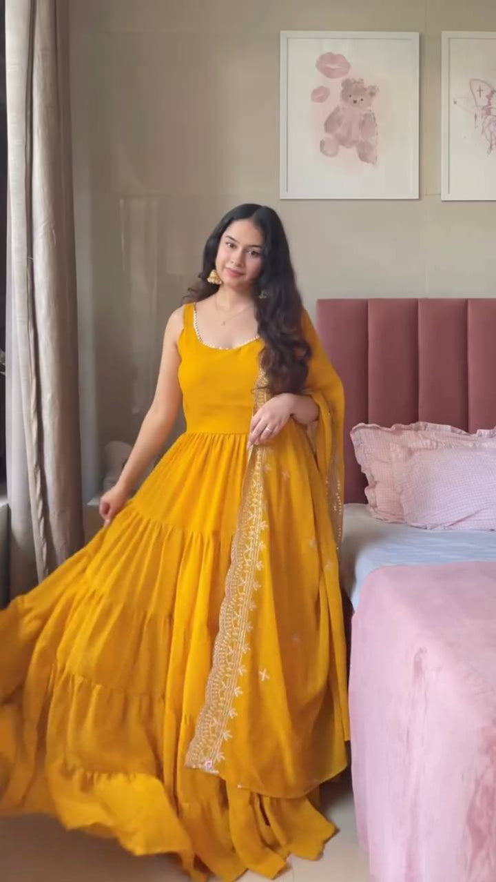 Designer Anarkali Suit with Dupatta