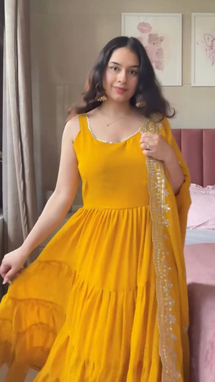 Designer Anarkali Suit with Dupatta