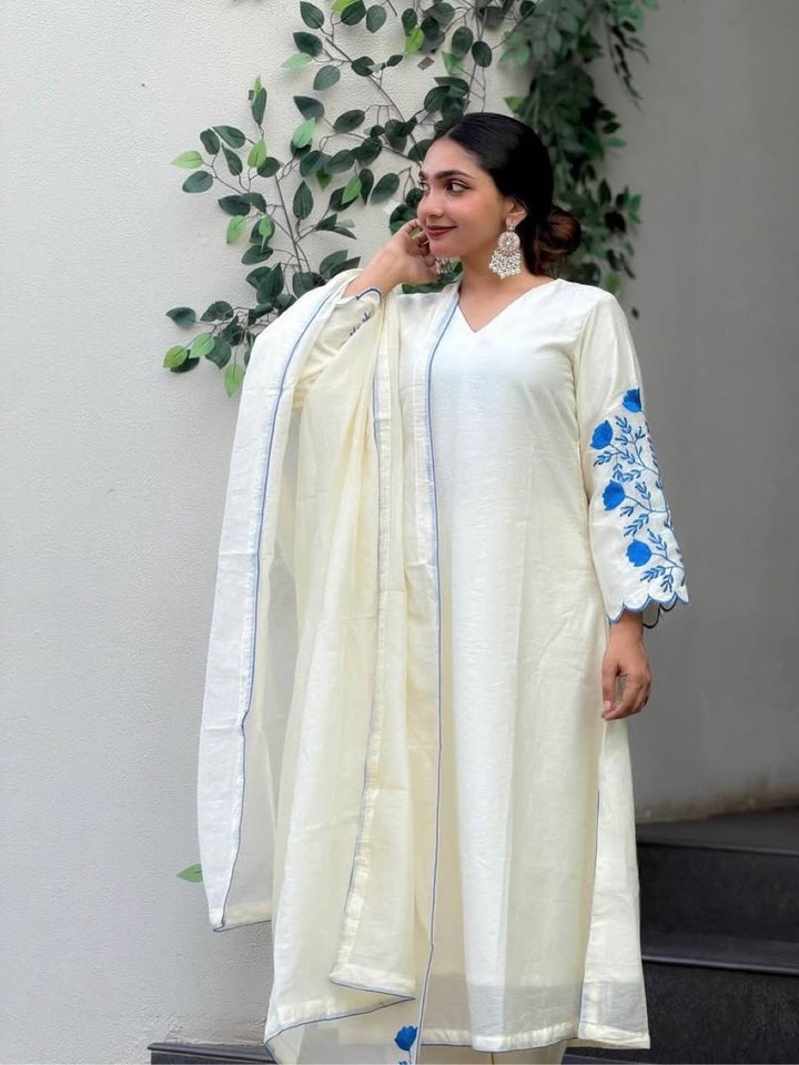 Royal Roman Silk Kurta Set