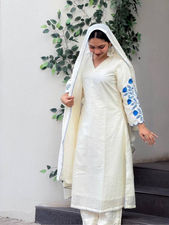 Royal Roman Silk Kurta Set