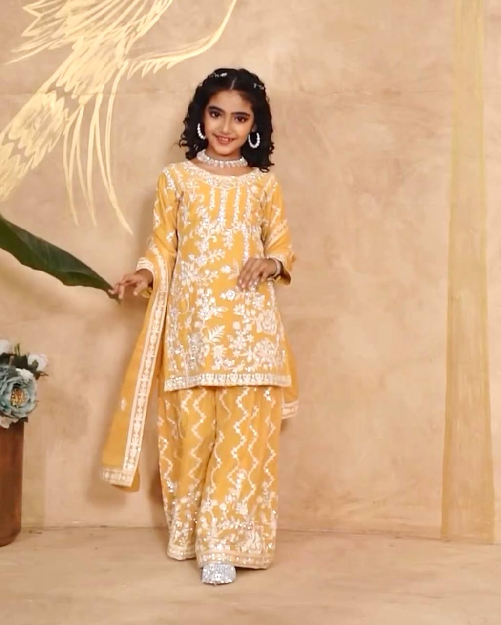Designer Fox Georgette Sharara Set