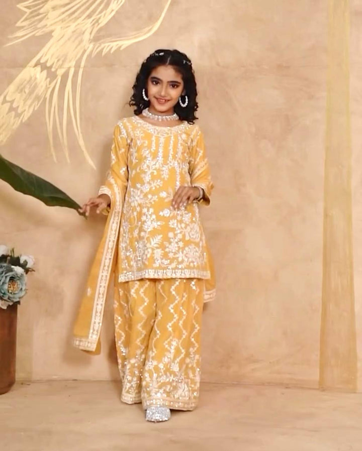 Designer Fox Georgette Sharara Set