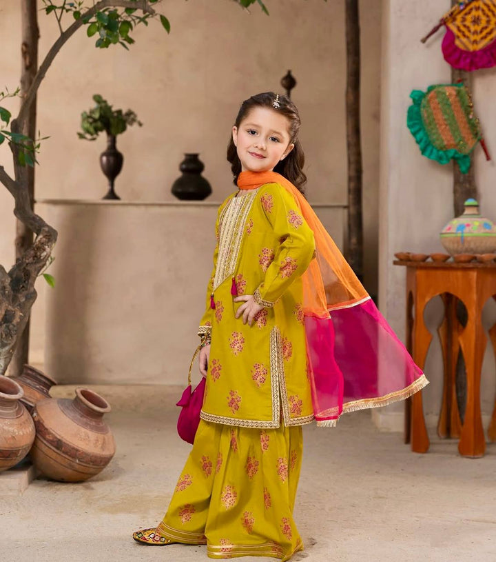 Designer Chinon Silk Sharara Set