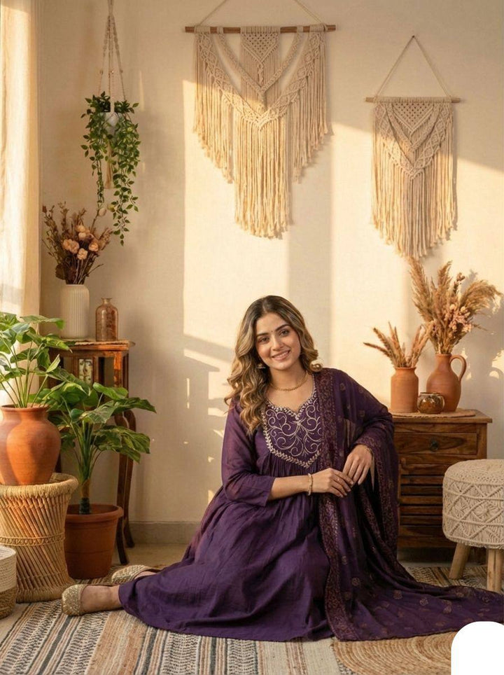 Festive Ready Chanderi Silk Kurta Set with Elegant Dupatta