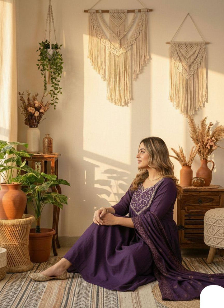 Festive Ready Chanderi Silk Kurta Set with Elegant Dupatta