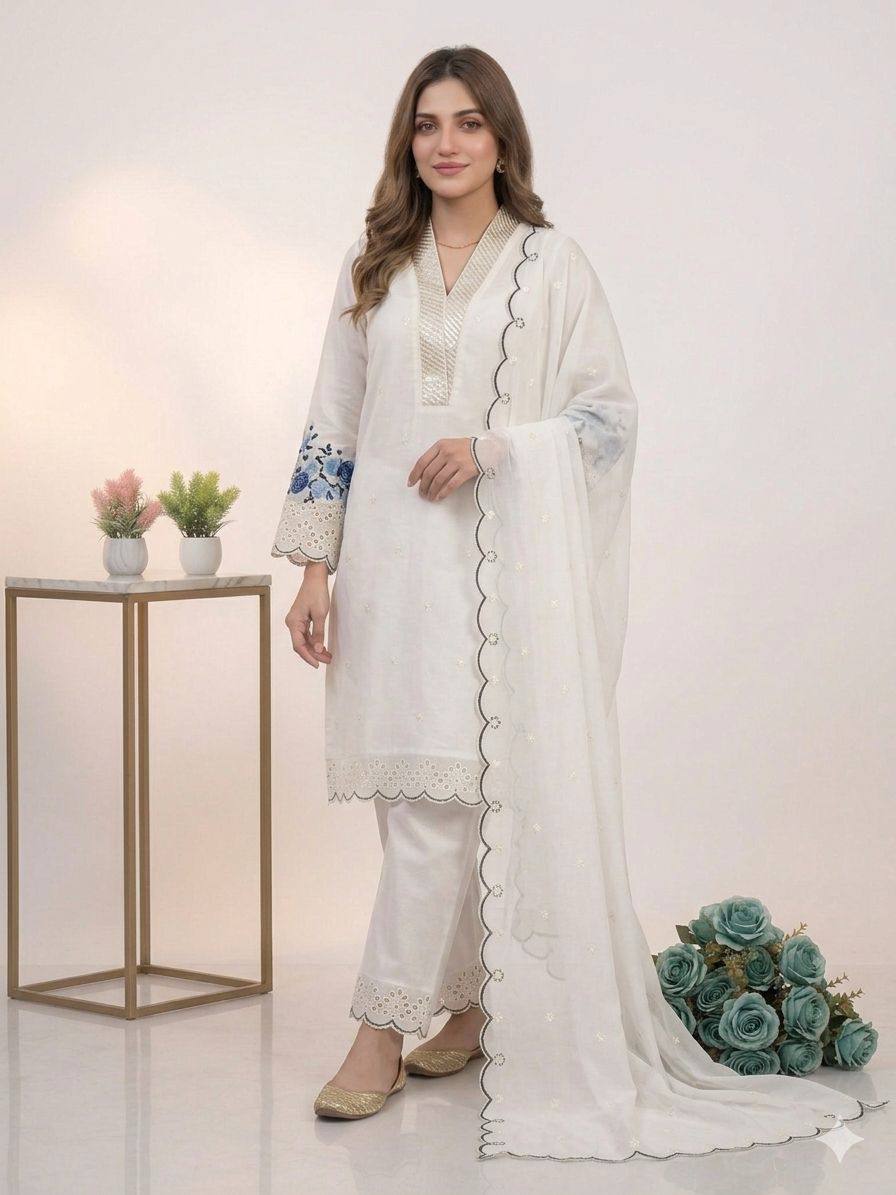 Royal Noor Mahal Chanderi Silk Ethnic Palazzo Set
