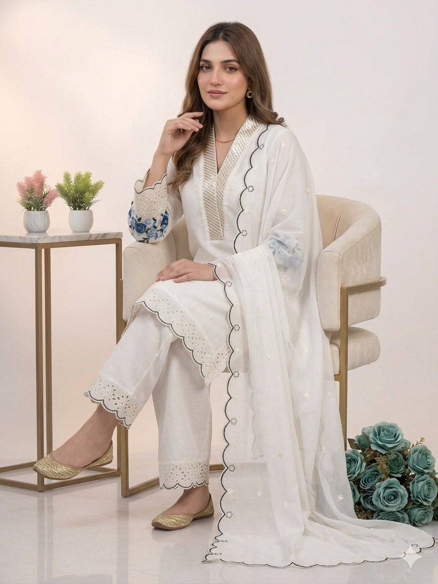 Royal Noor Mahal Chanderi Silk Ethnic Palazzo Set