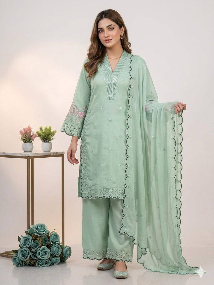 Royal Noor Mahal Chanderi Silk Ethnic Palazzo Set