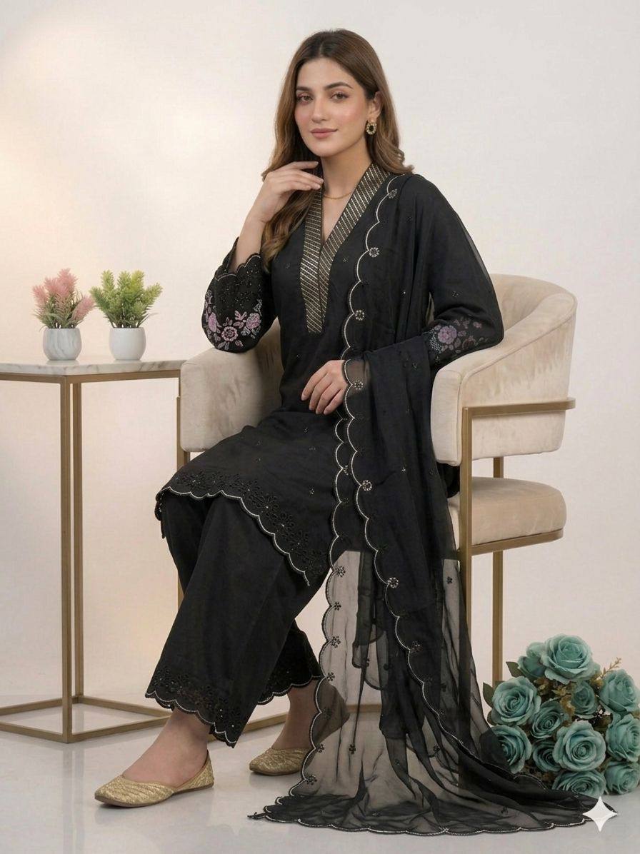 Royal Noor Mahal Chanderi Silk Ethnic Palazzo Set