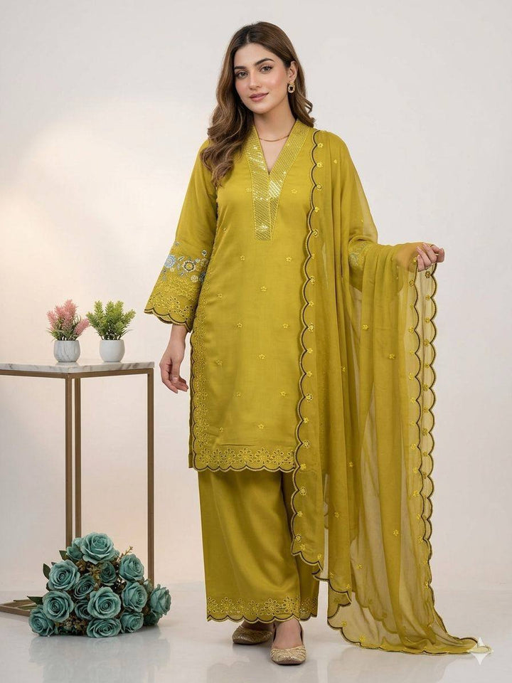 Royal Noor Mahal Chanderi Silk Ethnic Palazzo Set