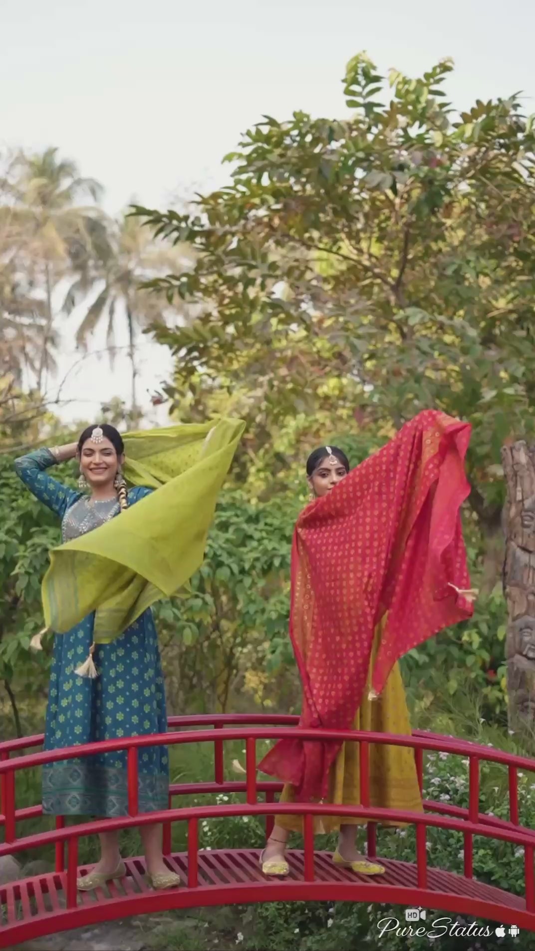 Anarkali Gown with Dupatta – Multi Color Combination Print