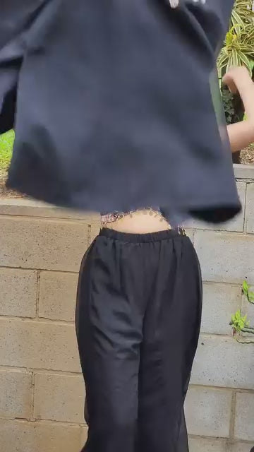 Elegant Organza Kurti Set with Palazzo & Blouse